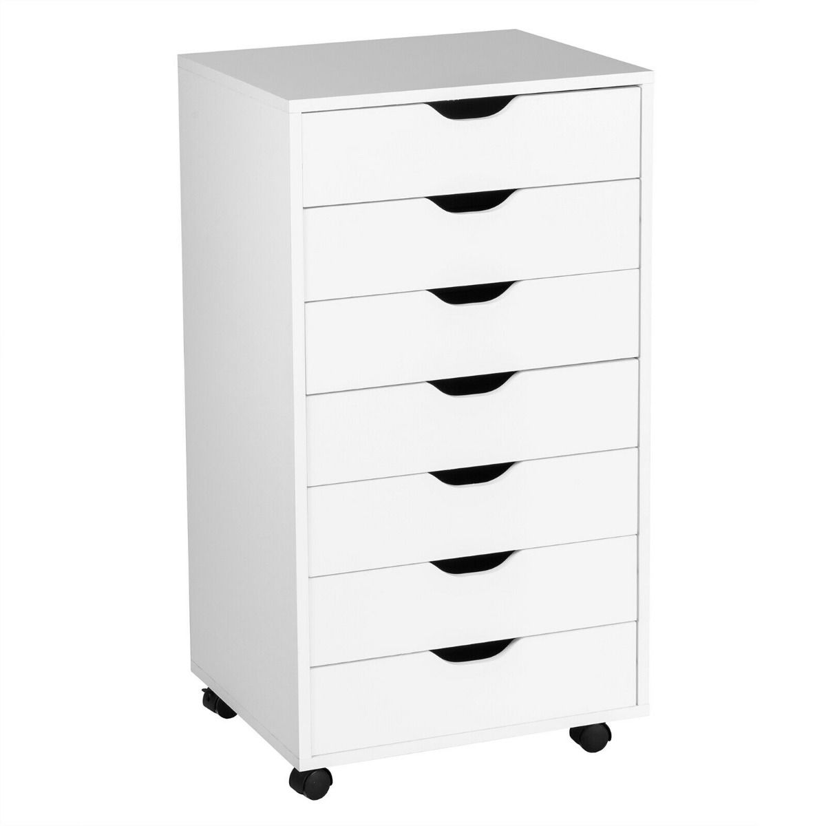 Mobile File Cabinet on Wheels with 7 Drawers